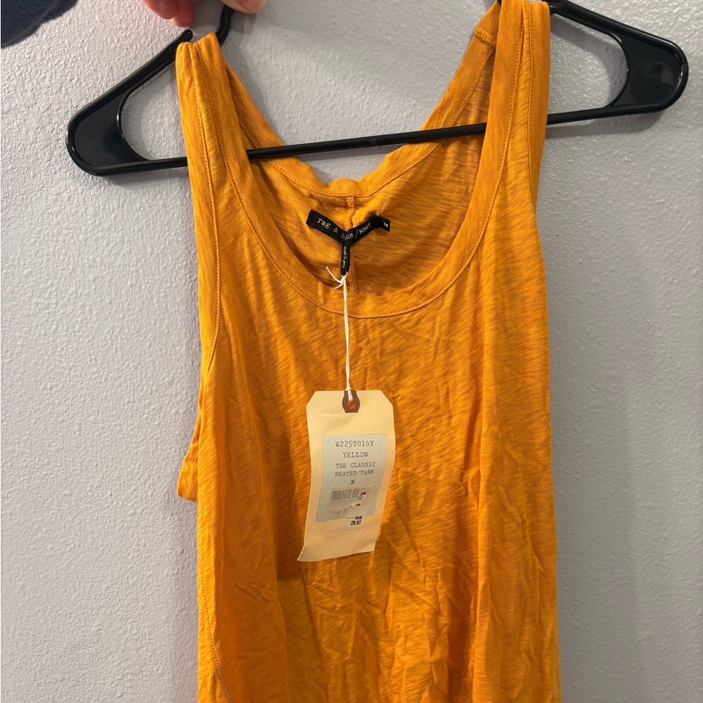 rag & bone Yellow Tank Top